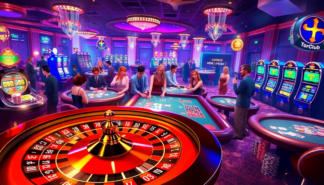 Experience the thrilling excitement of gambling with https://topclub.space/ featuring a lively casino scene.