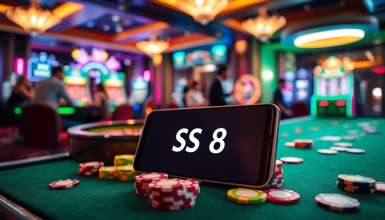 S8 offers thrilling gambling experiences with vibrant casino gaming tables and engaging betting interfaces.