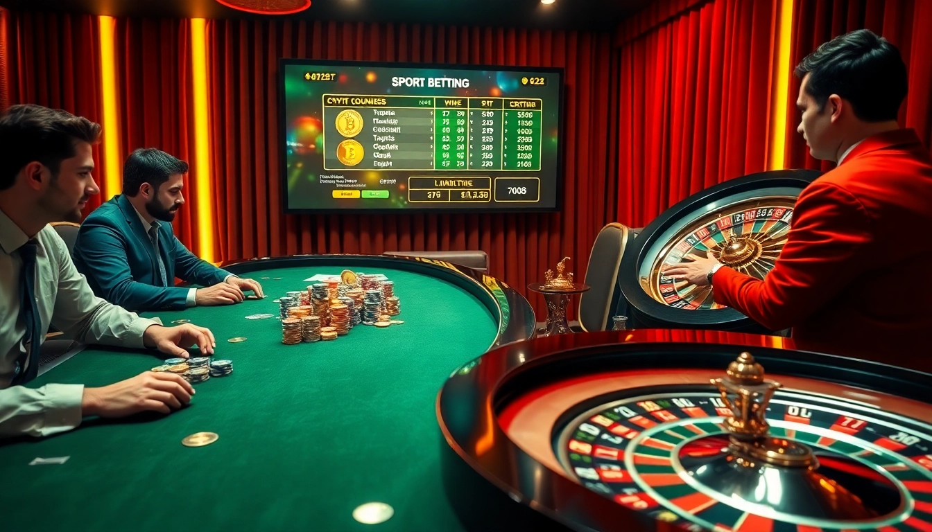 Experience the thrill of paris sportif crypto 2026 with vibrant scenes of sports and gambling excitement.