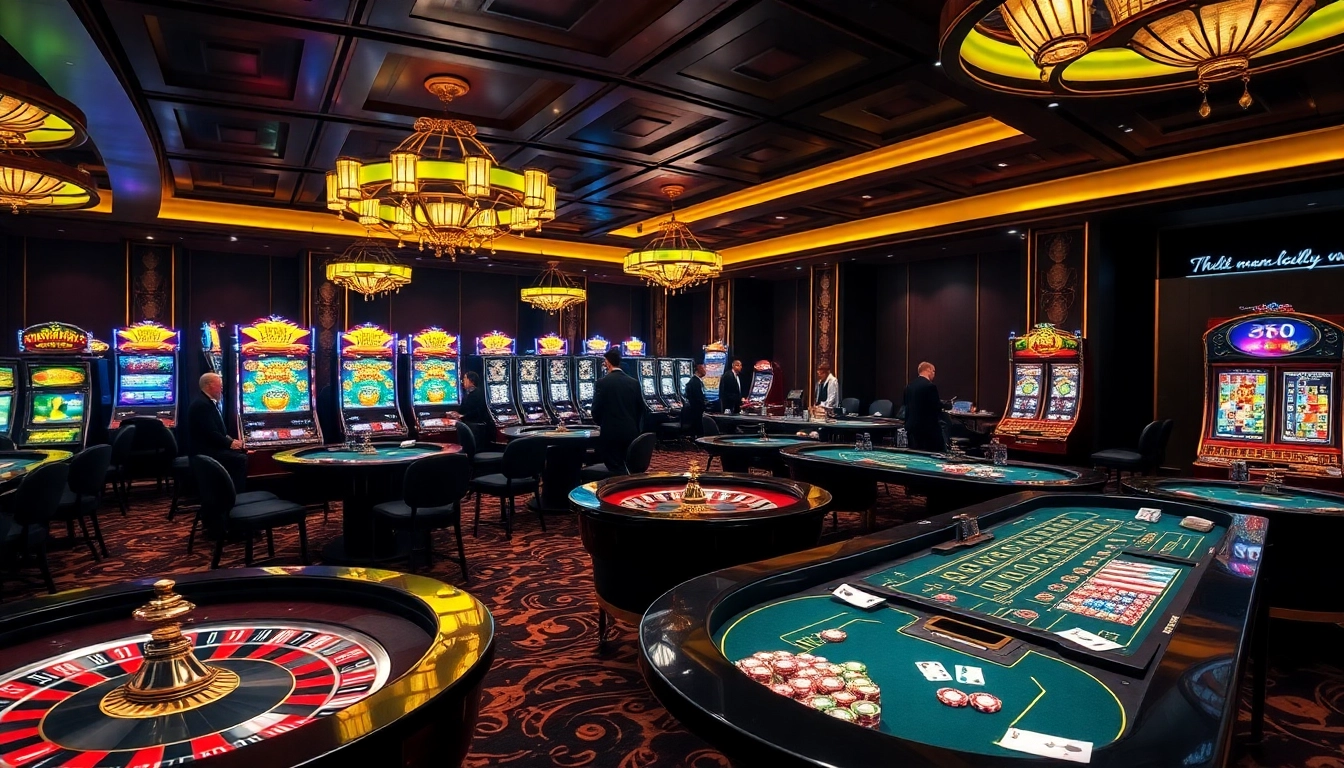 Experience thrilling games at a bonus sans dépôt nouveau casino with vibrant slot machines and poker tables.