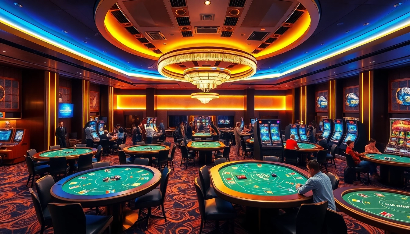 Jeux passionnants et interactifs dans un casino en ligne 2026, ambiance élégante et lumineuse.